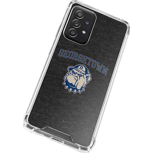 Georgetown University Hoyas Bulldog Galaxy A72 5G Clear Case